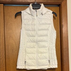 Women's White Quilted Vest